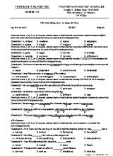 Đề kiểm tra học kỳ I môn Tiếng Anh Lớp 11 - Mã đề 133 - Năm học 2019-2020 - Trường THPT Nguyễn Trãi